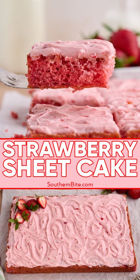 Best Strawberry Sheet Cake Pie, Jell O, Ideas, Desserts, Cheesecakes, Sheet Cake Recipes, Strawberry Sheet Cakes, Recipe For Strawberry Cake, Best Ever Strawberry Cake Recipe