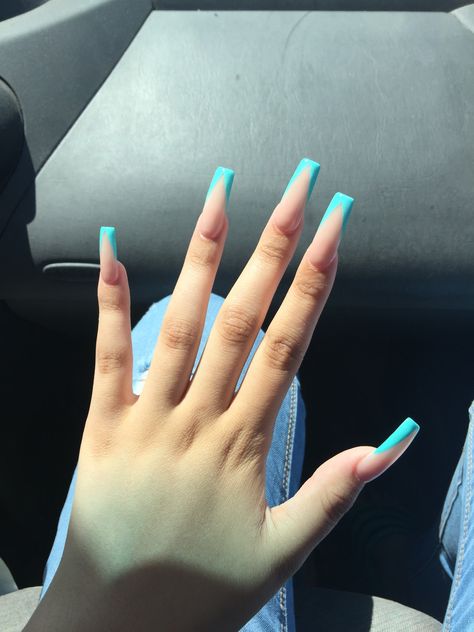 Prom, Design, Teal Nails, Teal Nail Designs, Pretty Nails, Cute Acrylic Nails, Cute Nails, Teal Acrylic Nails, Turquoise Nail Designs