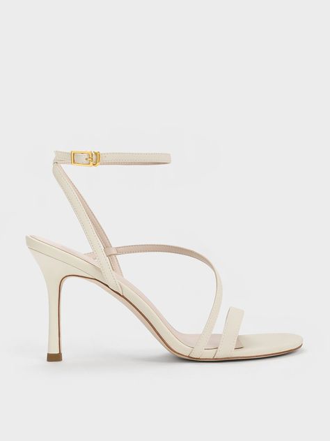 Outfits, White Sandals Heels, Sandals Heels, Strappy Sandals Heels, Cream Strappy Heels, Sandal Heels, Strap Heels, White Strappy Heels, Strappy Heels