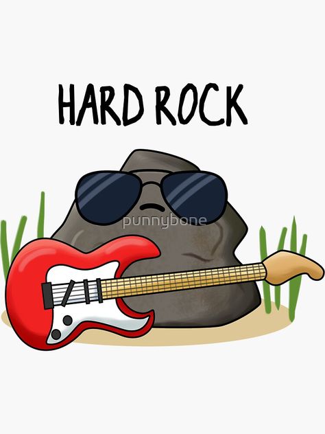 Hard Rock, Funny Puns, Rock Puns, Funny Doodles, Cute Puns, Funny Cute, Patches, Punny, Dinosaur Funny