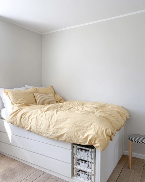 my scandinavian home: 5 Clever IKEA Hacks to Steal From a Danish Home Ikea, Bed Design, Malm Bed, Bed, Bed Storage, Ikea Malm Bed, Ikea Bed, Small Bedroom, Bedroom Design