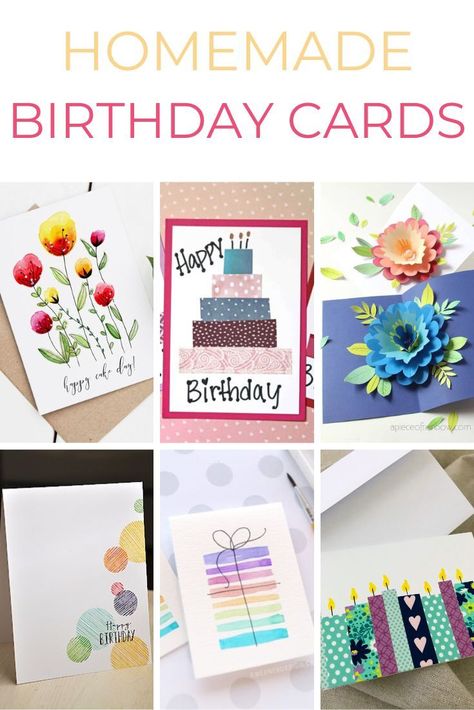 Crafts, Handmade Birthday Cards, Ideas, Design, Diy, Diy Birthday Cards For Mom, Easy Birthday Cards Diy, Homemade Birthday Cards, Birthday Cards Diy