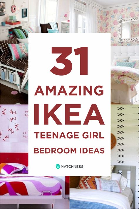 31 Amazing IKEA Teenage Girl Bedroom Ideas ~ Matchness.com Ikea, Rum, Ikea Teenage Girl Bedroom, Teen Bedroom Storage, Ikea Girls Room, Ikea Girls Bedroom, Ikea Teen Bedroom, Ikea Kids Bedroom, Girls Bedroom Ideas Ikea