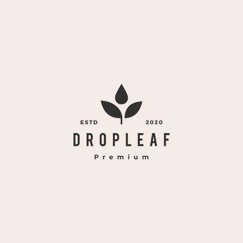Drop leaf logo hipster retro vintage ico... | Premium Vector #Freepik #vector Corporate Design, Retro Vintage, Packaging, Logos, Retro, Logo Hipster, Logo Design Inspiration Creative, Vintage Logo, Drop Logo