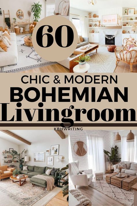 60 Modern Boho Living Room Decor Ideas