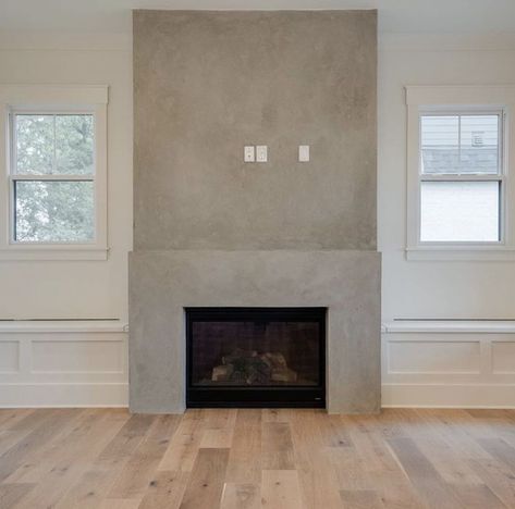 Fireplace Tile, Fireplace Surrounds, Concrete Fireplace, Stucco Fireplace, White Stone Fireplaces, Fireplace Remodel, Fireplace Wall, Modern Fireplace Mantels, Fireplace Makeover