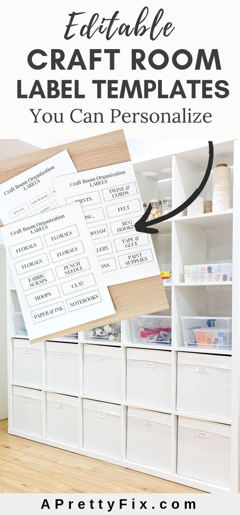 Get these FREE editable organization label templates to organize your craft room. This FREEBIE includes project lists, inventory lists, wish lists and other printables for your creative space. Studio, Organisation, Decoration, Diy, Organizing Labels, Pantry Labels, Drawer Labels, Free Label Templates, Craft Label