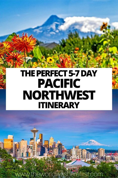 Planning a Pacific Northwest itinerary? Make sure to use this guide whether you have 5 days, 7 days or more! Oregon Travel, Holiday Places, Pacific Northwest, Pacific Northwest Travel, Vacation Places, Seattle Vacation, Vacation Trips, Seattle Travel, Usa Travel Destinations