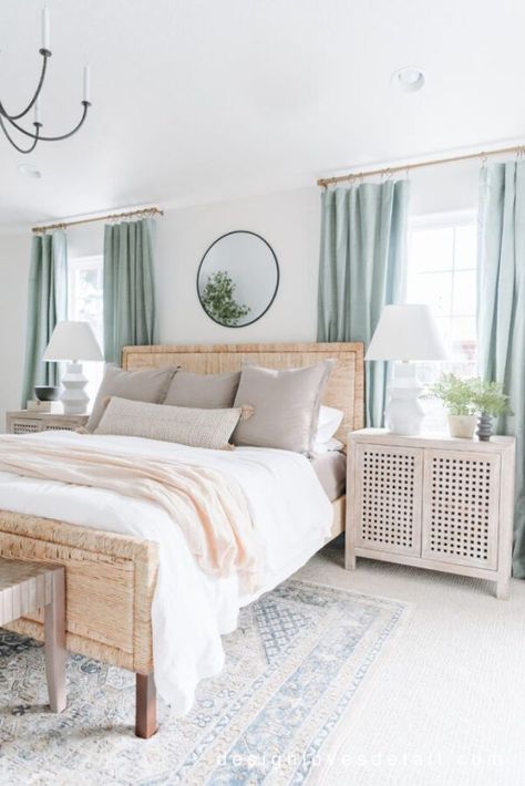 Love this beautiful modern coastal bedroom design with light neutral furniture and decor - bedroom ideas - bedroom decor - coastal bedrooms - beach house interior design - home decor - cozy bedroom - design loves detail Home Décor, Home, Cosy Bedroom, Master Bedroom, Bedroom Furniture, Guest Bedroom, Coastal Guest Bedroom, Master Bedrooms Decor, Remodel Bedroom