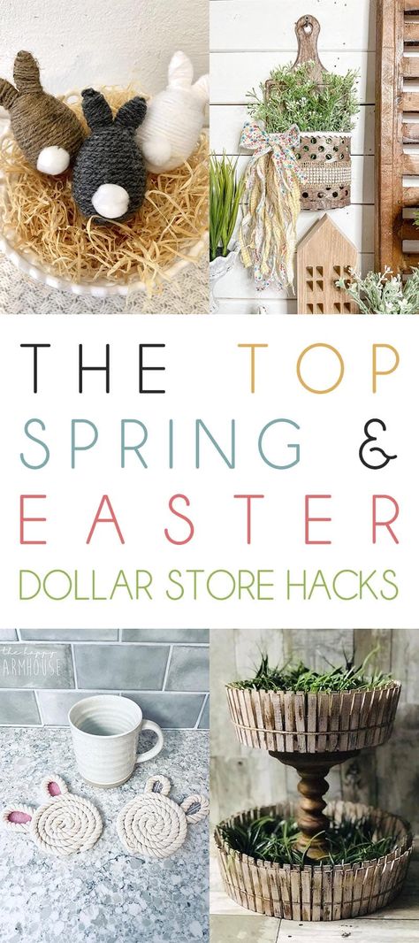 The Top Spring and Easter Dollar Store Hacks - The Cottage Market Spring Crafts, Decoration, Crafts, Diy, Dollar Tree Easter Crafts, Dollar Store Diy, Dollar Tree Diy Crafts, Easter Crafts Dollar Store, Dollar Store Hacks