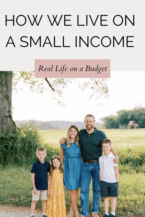 Living off a small income takes some practice but its totally doable. Our family of five lives well on a small income. Here's how we got here! Lady, Budgeting Tips, Debt Free Living, One Income Family, Single Income Family, Budgeting Finances, Budgeting Money, Budgeting, Best Money Saving Tips