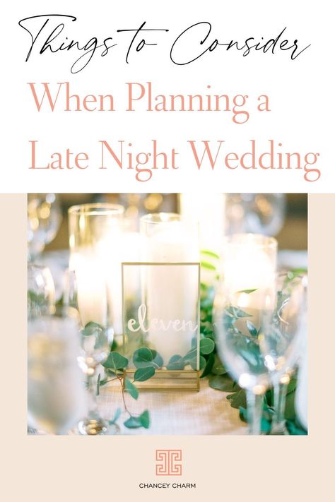 When planning a late night wedding there are many things you will need to consider. The Chancey Charm Wedding Planner Team have put a list together to ensure you cover all bases. Read the post to find out all the best tips! #latenightwedding #weddingplanningtips Inspiration, Wedding Planning, Wedding Planning Advice, Wedding Planning Tips, Wedding Planning Checklist, Plan Your Wedding, Wedding Planning Inspiration, Wedding Organization, Wedding Articles