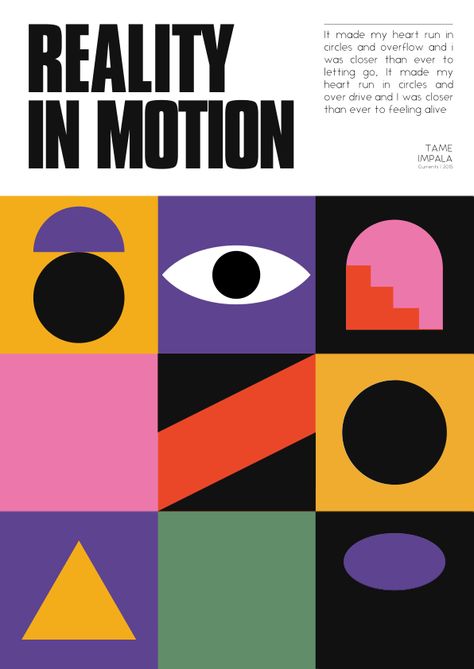 REALITY IN MOTION POSTER on Behance Motion Design, Animation, Graphic Design, Behance, Art, Graphic Design Posters, Motion Graphics, Design, Graphic Poster