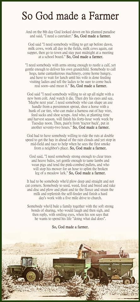 So God Made A Farmer ❤ miss you, Grandpa! Crafts, Humour, Country, Inspiration, Vintage, Country Girls, Country Quotes, Ideas, Trucks