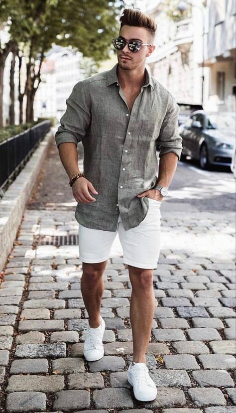 Shorts, Men Casual, Casual, Mens Casual Outfits, Stylish Mens Outfits, Mens Casual Dress Outfits, Mens Casual Dress, Mens Casual Outfits Summer, Mens Street Style