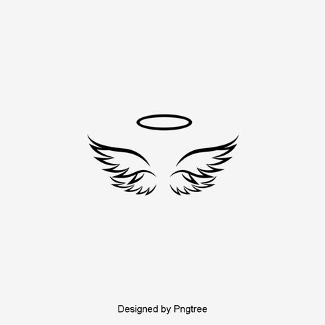 minimalist,black and white,silhouette,angel,wings,heaven,hand painted,cute,elements,template,illustration,angel clipart,cute clipart,wings clipart,silhouette clipart Tattoos, Hand Tattoos, Tattoo Designs, Tattoo, Angel Wings Tattoo, Angel Wing Tattoos, Angel Tattoo, Angel Clipart, Angel Wings