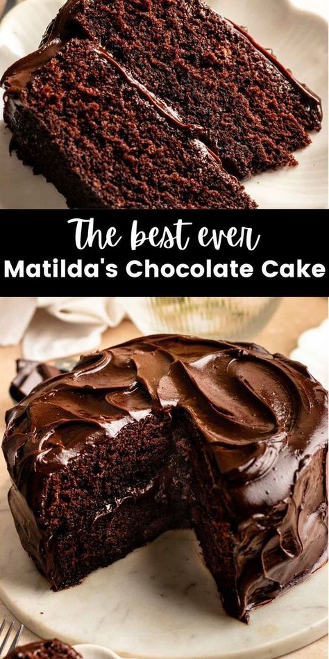 Best Matilda’s Chocolate Cake, Easy Dessert Recipes With Chocolate Chips, Chocolate Fudge Peanut Butter Cake, Chocolate Fudge Cake Recipe Moist, Matilda’s Chocolate Cake, Matilda's Chocolate Cake Recipe, Matilda Chocolate Cake Recipe, Funnel Cake Toppings, Cake Toppings Ideas