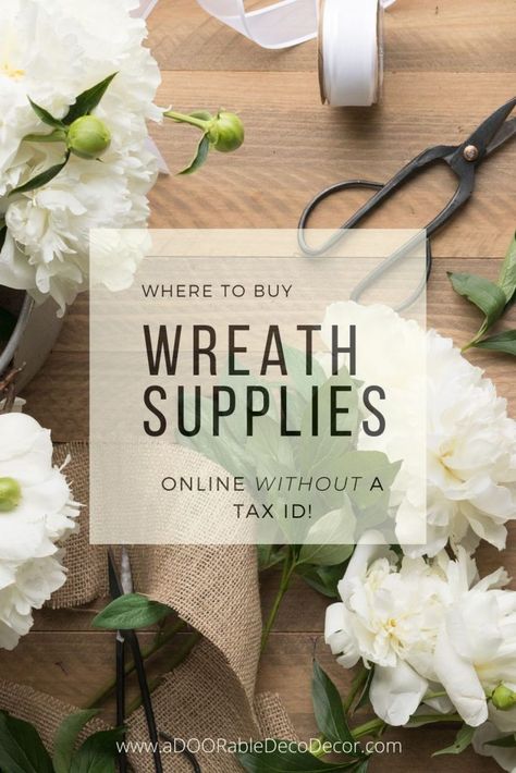 Where to Buy Wreath Supplies without a Tax ID - aDOORable Deco Decor Wholesale Wreath Supplies, Wreath Supplies Wholesale, Wholesale Wreaths, Mailbox Decorating, Wholesale Decor, Wreath Supplies, Wholesale Crafts, Wholesale Craft Supplies, Wreath Making Business