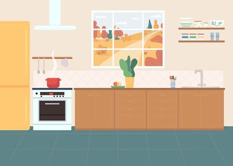 Kitchen Interior, Inspiration, Home, Interior, Layout, Kitchen Cartoon, Kitchen Background, Kitchen Design, Kitchen Games
