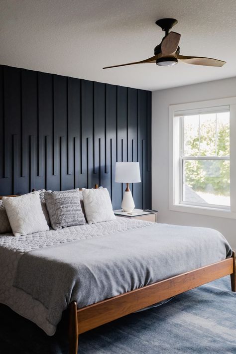 Home Décor, Master Bedroom Accents, Accent Wall Bedroom, Blue Feature Wall Bedroom, Master Bedrooms Decor, Bedroom Accent, Blue Bedroom, Feature Wall Bedroom, Bedroom Makeover
