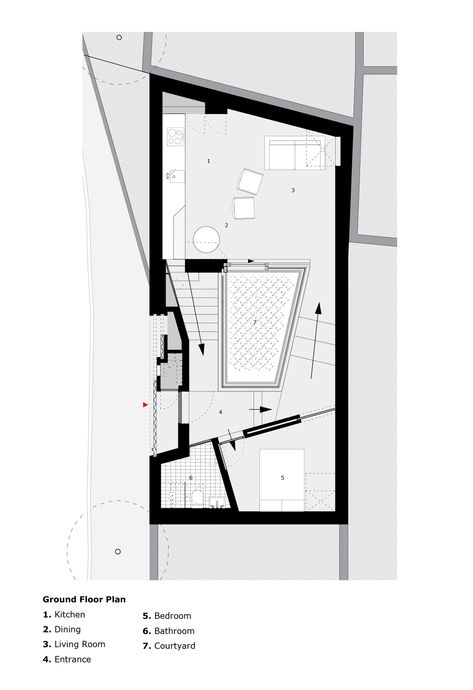 Hayhurst uses glazed atrium to illuminate interior of compact London home Atrium House Floorplan, House With Atrium, Infill House, Uk Architecture, Patio Homes, Solar Decathlon, Architecture Courtyard, Atrium House, Atrium Design