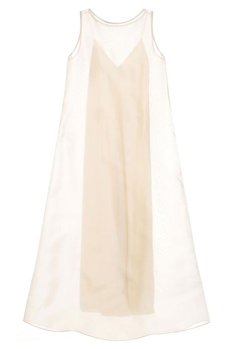 The Row Anmar Silk Organza Dress, $2,390; matchesfashion.com    - ELLE.com Dresses, Normcore, Outfits, Silk Organza Dress, Organza Dress, Silk Organza, Dress, Organza, Silk