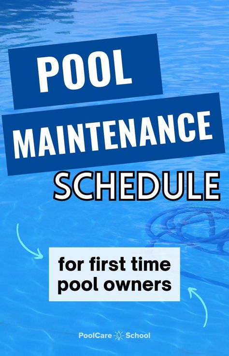 To properly maintain a pool, you will need a pool cleaning schedule. You should not wait for your pool to look like something out of a swamp move before deciding that it needs to be cleaned. Pools should be cleaned once a week. If you happen to have a storm or a large party, you may want to clean the pool more often. Outdoor, Ideas, Pool Cleaning Tips, Pool Maintenance Schedule, Swimming Pool Maintenance, Pool Cleaning, Pool Maintenance, Pool Chlorine, Pool Chemicals