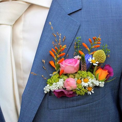Floral Pocket Squares for the Groom ~ a bright little garden in your pocket; Irene Kruidhof Floral, Floral Wedding, Wedding Flowers, Wedding Colours, Wedding Inspiration, Vintage, Hochzeit, Spring Wedding, Corsage
