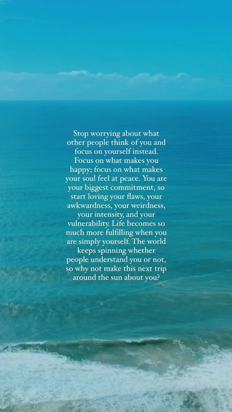 momentaryhappiness on Instagram: Stop worrying about what other people think of you and focus on yourself instead. Focus on what makes you happy; focus on what makes your… Feelings, People, Instagram, Focusing On Yourself Quotes, Stop Worrying, Worry Quotes, What Makes You Happy, Focus On Yourself, Be Yourself Quotes