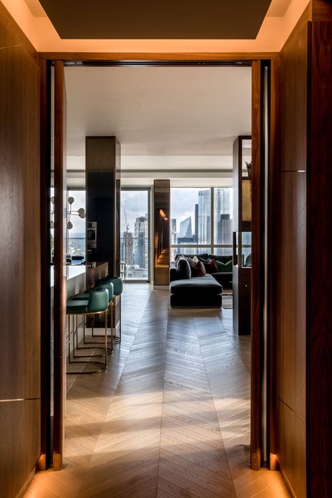 Explore A Masculine Penthouse Apartment In East London's Atlas Building Design, Ideas, Foyers, Architecture, Decoration, Dekorasyon, Dekorasi Rumah, Haus, Modern
