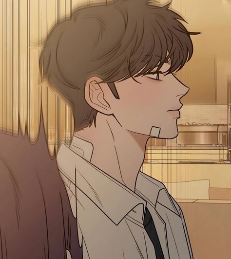 His side profile is just....*chief kiss* Manhwa, Male Profile, Anime Profile, Profile Drawing, Guy Drawing, Face Profile, Anime Drawings, Side Profile, Anime Sketch