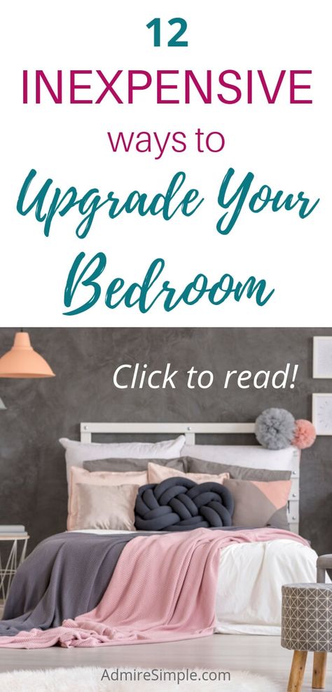 How to decorate your bedroom on a budget. Here are the 12 budget bedroom makeover ideas that will transform your space into a stylish oasis. #homedecor Bedroom, Home Décor, Design, Ideas, Budget Bedroom Makeover, Bedroom Makeover Diy, Bedroom Makeover, Budget Bedroom, Bedroom Upgrade