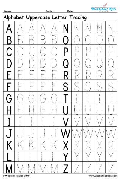 Free printable Uppercase alphabet tracing worksheets A to Z. Uppercase dot to dot letter tracing for preschool. capital letter practice sheet kindergarten. English, Pre K, Capital Letters Worksheet, Alphabet Tracing, Uppercase Alphabet, Alphabet Writing Practice, Alphabet Writing Worksheets, Alphabet Tracing Worksheets, Alphabet Worksheets