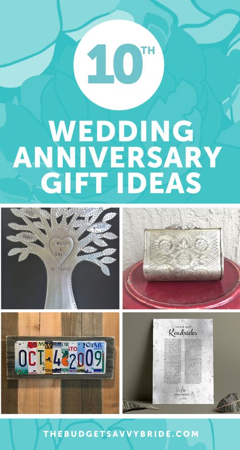 This post may contain affiliate links. Click here  to learn more.  If you’re looking for gift ideas for your spouse to celebrate your tenth wedding anniversary, you’ll love these unique wedding anniversary gift ideas made of bronze and pottery for your 10th year of marriage from Etsy! text after content The post Tenth Wedding Anniversary Gift Ideas appeared first on The Budget Savvy Bride - helping couples plan beautiful weddings on a budget they can actually afford!!. Ideas, 10 Year Wedding Anniversary Gift, 10th Wedding Anniversary Gift, Diy Anniversary Gifts For Her, Anniversary Gifts For Couples, Diy Anniversary Gifts For Him, Anniversary Gifts For Husband, Wedding Gifts For Newlyweds, Anniversary Gift For Friends