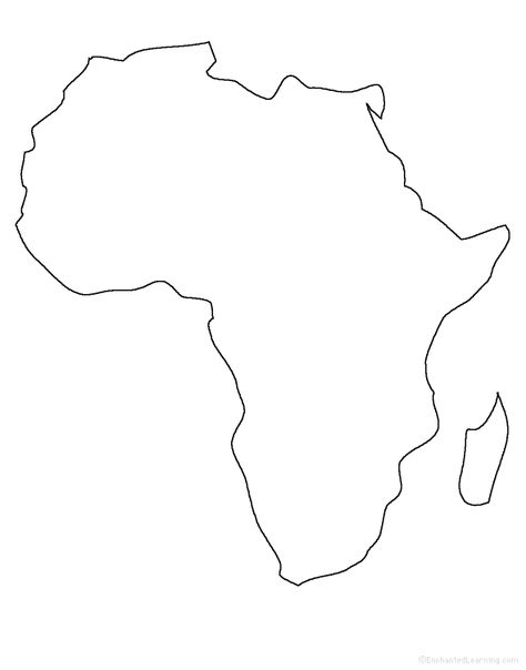 On this blank map of Africa there are no borders and no countries or cities labelled. If you need a simple outline map of Africa with no detail, this map is group. #Africa #Maps #Blank Illustrators, Africa, Collage, Africa Map, Africa Flag, Africa Outline, African Map, Africa Continent, Africa Silhouette