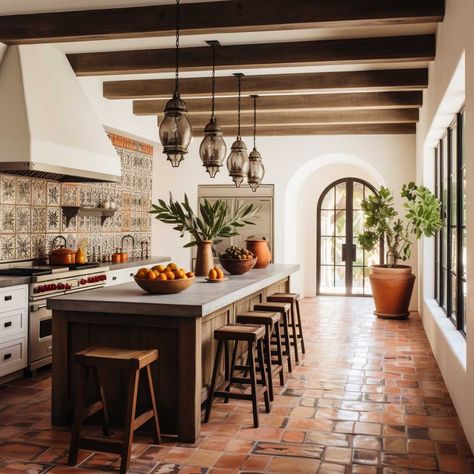 3+ Modern Mediterranean Kitchen Design Ideas That Will Wow Your Guests • 333+ Images • [ArtFacade] Inspiration, Design, Interior, Inspo, Modern, Dapur, Ev Düzenleme Fikirleri, Sims, Haus