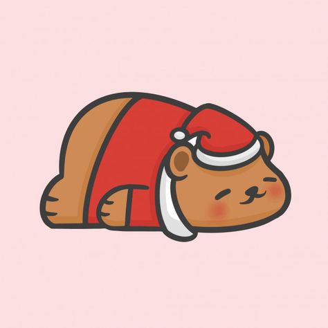 Sleeping bear costume sweater christmas hand drawn cartoon style Kawaii, Disney, Doodle, Halloween, Bear Costume, Cartoon Christmas Tree, Christmas Cartoon Characters, Xmas Drawing, Christmas Doodles