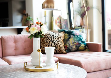 Coffee table styling - how to style a coffee table for spring Interior, Home Décor, Interiors, Boho, Coffee Table Styling, Dining Table, Rattan Tray, Table, Interior Decorating