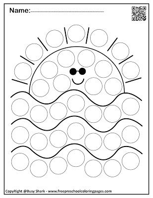 summer dot markers free printables for kids , preschool coloring pages perfect in summer season and holidays for toddlers, preschool, and kindergarten Pre K, Colouring Pages, Dot Marker Activities, Preschool Coloring Pages, Preschool Activities, Dot Worksheets, Spring Coloring Pages, Dot Marker Printables, Summer Coloring Pages