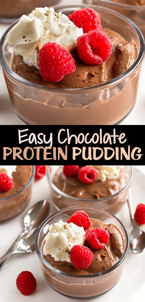Fitness, Pudding, High Protein Snacks, Protein, Desserts, Mousse, Dessert, Snacks, Protein Powder Recipes
