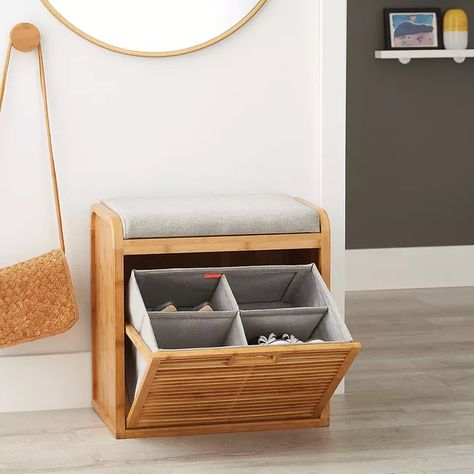 7 Smart Entryway Storage Ideas for Any Size Space Storage Ideas, Home Décor, Shoe Storage Bench With Cushion, Shoe Storage Stool, Shoe Storage For Small Spaces, Shoe Storage Small, Bench With Shoe Storage, Small Shoe Bench, Shoe Storage Ideas Bedroom