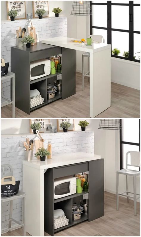 Furniture Design, Home, Small Flats, Small Space Kitchen, Furniture For Small Spaces, Multifunctional Furniture, Small Living, Kitchen Design, Kitchen Decor