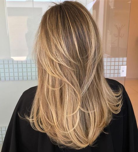 Soft Airy Layers for Fine Hair Dyed Hair, Balayage, Long Layered Hair, Light Hair, Brown Blonde Hair, Brown Hair Balayage, Honey Blonde Hair, Balayage Hair, Blonde Hair Color