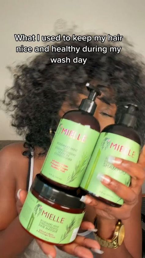 Y'all, get into how Monica experienced soft and voluminous hair ➿➿➿ with our Mielle Rosemary Mint collection 🌱 for #washday!! Oooohhh we love to see it sis!!! 💕 🌿 Infused with Biotin 🌿 NO NO’s: Parabens, Sulfates, Paraffins, Mineral Oil, DEA, Animal Testing 🌿 Rooted In Organic Ingredients 🌿 Supports Longer, Healthier Hair 🌿 Strengthens Hair 🌿 Improves Scalp Health 🌿 Invigorates Scalp If y'all wanna shop this collection 🍃 and more, be sure to shop at our website mielleorganics.com Hair Care Tips, Healthy Hair Tips, Hair Growth, Hair Care Routine, Hair Care Growth, Natural Hair Care Routine, Natural Hair Care Tips, Natural Hair Journey Tips, Hair Journey Tips