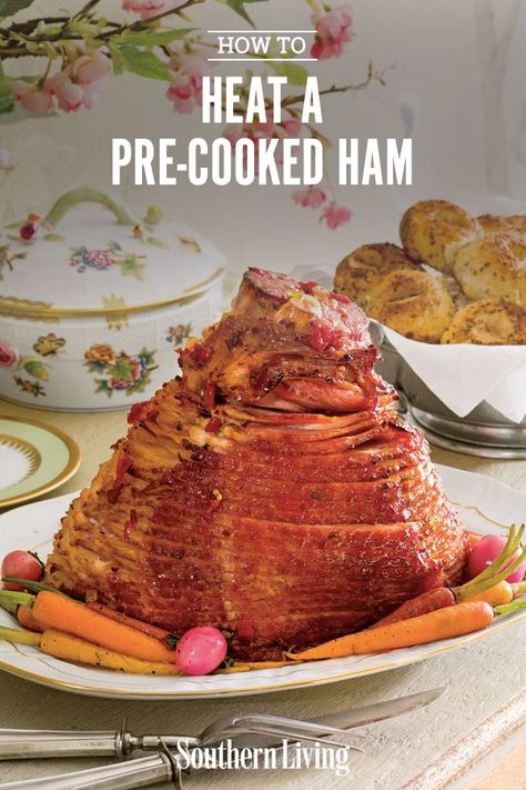 Biscuits, Cooking Ham In Oven, How To Cook Ham, Cooking Spiral Ham, Pre Cooked Ham Recipes, Ham In The Oven, Cooking Ham, How To Bake Ham, Ham Cooking Time
