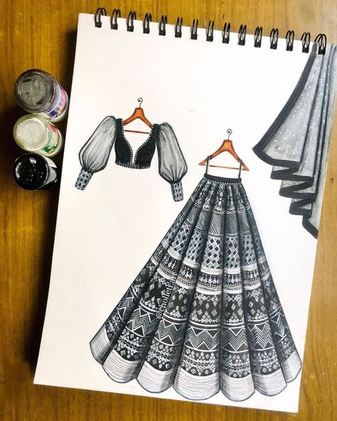 Best in BLACK!! 🖤🤍 Swipe 👈🏼 Outfit Reference from @pinterestindia DM for commissions/customised illustrations. . #blackandwhite… | Instagram Illustration Techniques, Croquis, Giyim, Sketches Dresses, Croquis Fashion, Fashion Design Drawings, Fashion Drawing Tutorial, Dress Sketches, Fashion Drawing