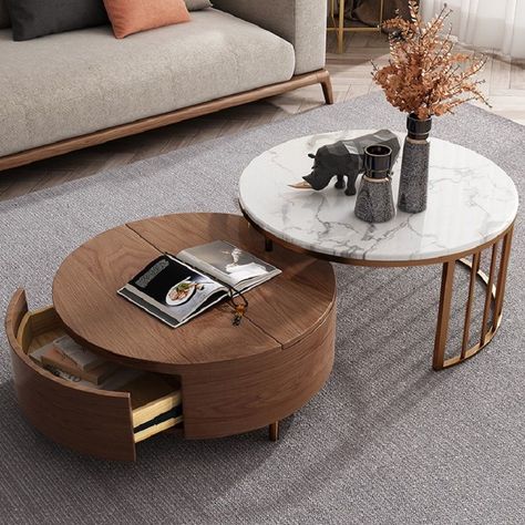 Modern Coffee Tables, Coffee Table Wood, Round Coffee Table, Coffee Table Design, Coffee Table Styling, Coffee Table With Storage, White Round Coffee Table, Round Nesting Coffee Tables, Coffee Table Decor Living Room