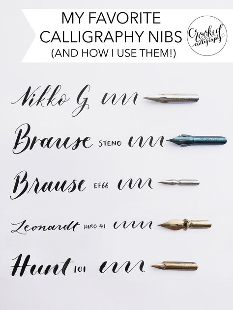 My FIVE FAVORITE calligraphy nibs and what PROJECT I use each one for Nikko, Calligraphy Nibs, Pointed Pen Calligraphy, Brush Lettering, Calligraphy Tools, Calligraphy Pens, Calligraphy Fonts, Calligraphy Practice, Calligraphy Handwriting
