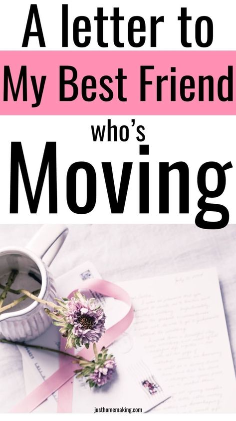 Do you have a best friend who is moving away? Saying goodbye to my best friend was one of the hardest things I’ve had to do. Writing a best friend moving away letter has definitely helped me sort out my feelings. Maybe you’ll be inspired to write your own goodbye letter to your friend who’s moving away. Bestie Moving Away Quotes, Best Friend Going Away Quotes, Moving Away From Best Friend, When Your Bestie Moves Away, Quotes For A Friend Moving Away, Best Friend Moved Away Quotes, Gift Ideas For Best Friend Moving Away, Moving Away From Friends Quotes, When Your Best Friend Moves Away