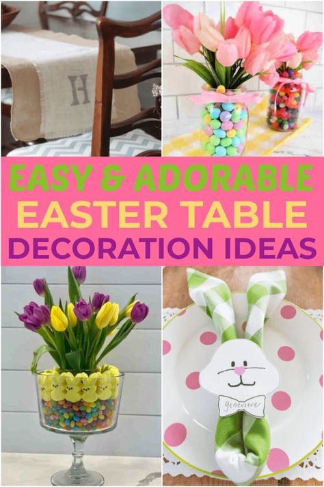 Ideas, Diy, Easter Table Decorations, Easter Table Decorations Diy, Easter Table Settings, Easter Table, Diy Easter Decorations, Easter Dinner Table Decorations, Easter Dinner Table